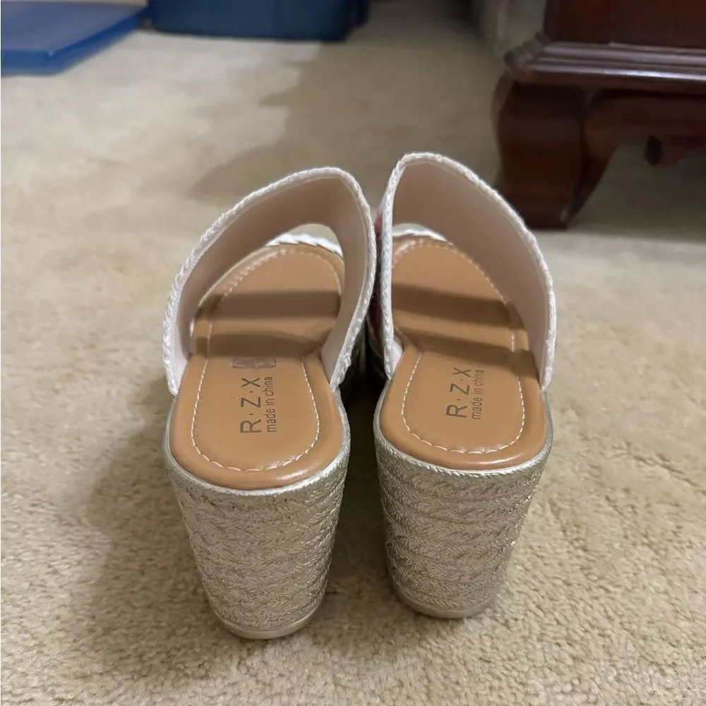 Women’s Floral Bohemian Wedges Sz 8 NWOT